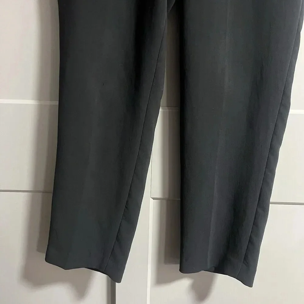 Aritzia Wilfred Darontal Elastic Waist Career Wear Trouser Pants Black 6 *Flaw